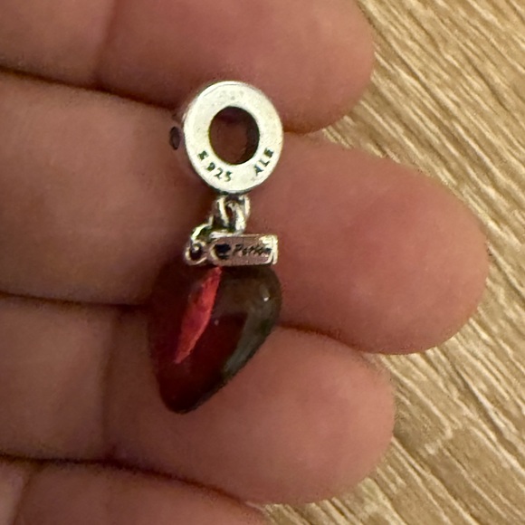 Pandora Silver and Red Heart Charm - Picture 10 of 10